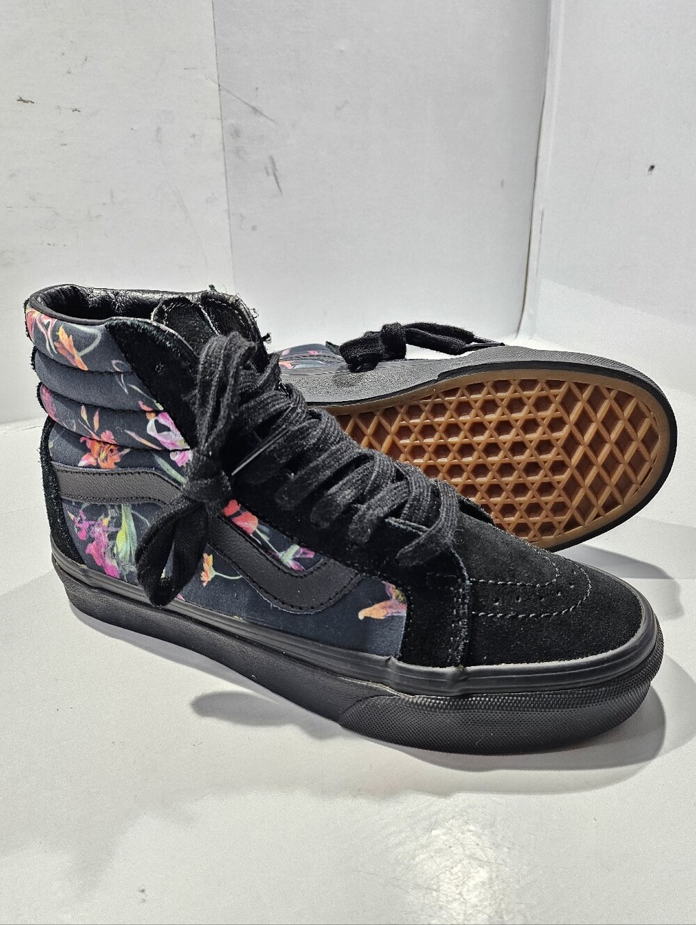 VANS SK8-HI FLORAL BLACK UNISEX SNEAKER M4/W5.5 A12